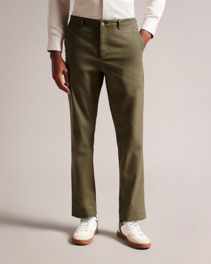 Pantalon Chino Ted Baker Casual Relaxed Vert Olive Homme | IOC-64231695